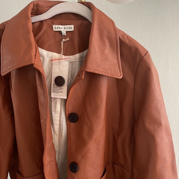 NWT faux leather jacket - Picture 2 of 2